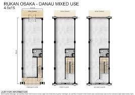 Gambar 1 Dijual Ruko Osaka Uk 4,5x15 Type Danau Posisi Badan View Danau 