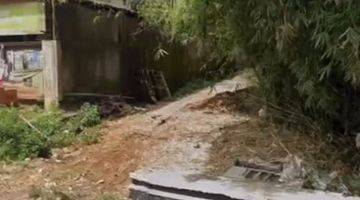 tampak depan tanah strategis main road purabaya