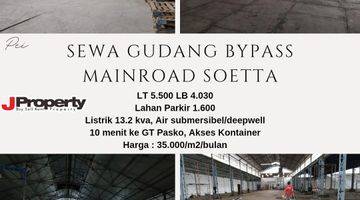 Gambar 1 Disewakan Gudang 5500m  mainroad Soetta akses kontainer 