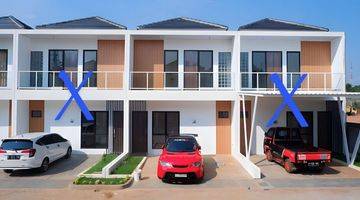 tampak depan rumah dijual serpong free dp