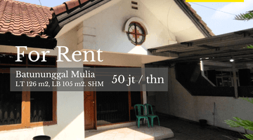 tampak depan disewakan rumah batununggal mulia batununggal