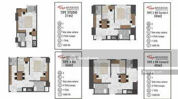 Gambar 4 Dijual Apartemen Tokyo Riverside Gandeng 36m2 + 21m2 Harga 735jt Nego