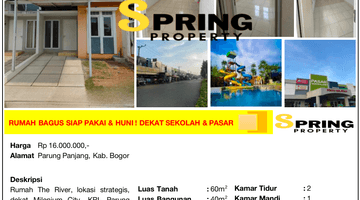 Gambar 2 Rumah Murah The River di Dekat Stasiun Parung Panjang Bogor Legok