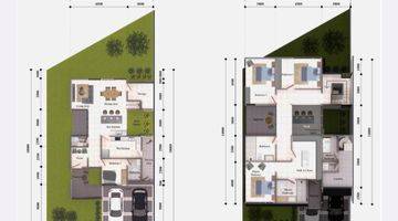 Gambar 4 Rumah Baru 2 lantai dikelilingi taman