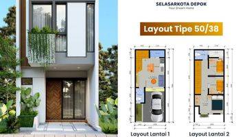 Gambar 4 Rumah 2 lantai minimalis modern di pusat kota dekat GDC dan Staisun 