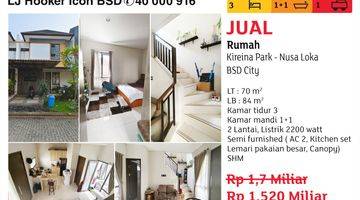 Gambar 1 Rumah Semi Furnished SHM di BSD Kireina park Nusaloka, Tangerang