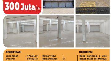 Gambar 1 Ruko Gandeng Raden Saleh, 3 Unit, Tangerang, 13.8x34.3m², 2 Lt, SHM