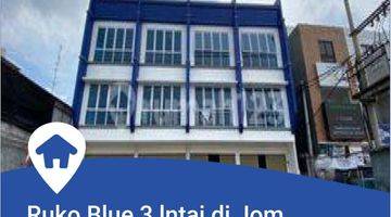 Gambar 4 Ruko Biru 3 1/2 modern dgn rolling door cocok untuk kntor