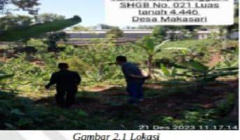 Gambar 2 Tanah Kebun Kosong Desa Makarsari Cocok Untuk Perkebunan