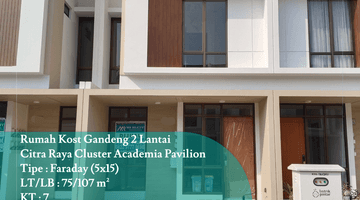 Gambar 1 Dijual Gandeng Rumah 2 Lantai di Citra Raya Cluster Academia Pavilion Tipe Faraday No 19