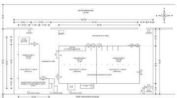 Gambar 2 DISEWAKAN Gudang LB 1482m² Hadap Selatan ada Loading Dock Siap Pakai