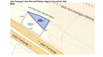 Gambar 1 Tanah Komersial dijalan Raya Transyogi Cibubur terletak di antara CBD CitraGrand dan Kota Wisata