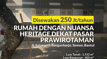 Gambar 2 Disewakan Rumah Tinggal Dengan Nuansa Heritage Lokasi Sewon Bantul