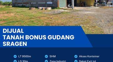 Gambar 1 Dijual Lahan Bonus Gudang Industri,lokasi Sragen,9500m2,bu 