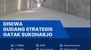Gambar 1 Disewakan Gudang Zona Industri 1890m2 Lokasi Gatak,sukoharjo 