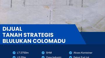 Gambar 1 Dijual Lahan Strategis Industri,lokasi Colomadu, Karanganyar,luas 2750m2,Bu 