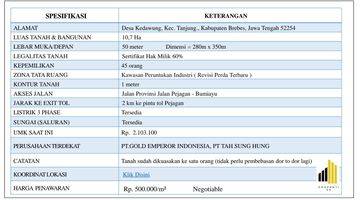 Gambar 4 Dijual Tanah Industri 280M X 350M