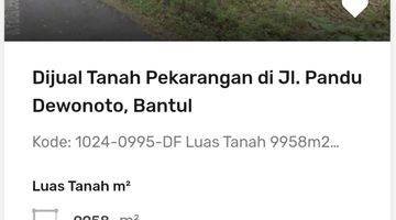 Gambar 1 Dijual Tanah di Guwo Sari, Pajangan, Bantul, Yogyakarta