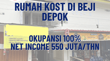 Gambar 1 Kost 3 Lantai Okupansi 100 Dijual Cepat di Beji, Depok