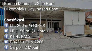 Gambar 1 Rumah minimalis siap huni lokasi Gayungsari barat Surabaya selatan