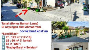 Gambar 1 Dijual tanah bonus rumah lama lokasi Gayungsari Surabaya selatan