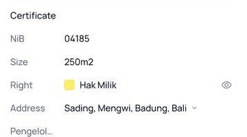 Gambar 3 Buc Tanah 250 m² Lokasi Strategis di Jl. Tukad Pancoran