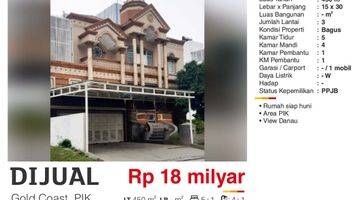 Gambar 2 Dijual Rumah Mewah 3 Lantai Gold Coast Pik Jakarta Utara View Danau Bagus Siap Huni San 