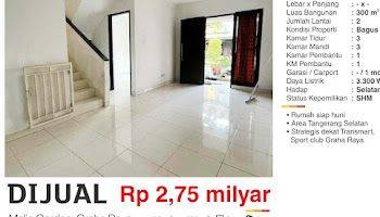 Gambar 2 Dijual Rumah 2 Lantai Melia Garden Graha Raya Tangerang Selatan Bagus Siap Huni 