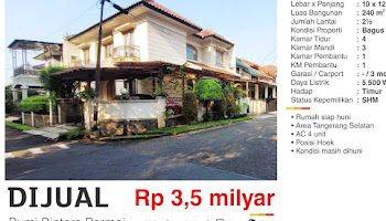 Gambar 1 Dijual Rumah 2,5 Lantai Posisi Hook Bumi Bintro Permai Tangerang Selatan Siap Huni