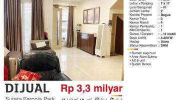 Gambar 2 Dijual Rumah 2 Lantai Sutera Feronia Park Alam Sutera Tangerang Bagus Baru Renov Siap Huni SHM Can 