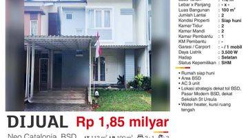 Gambar 2 Dijual Rumah 2 Lantai Neo Catalonia Bsd Tangerang Bagus Siap Huni SHM 