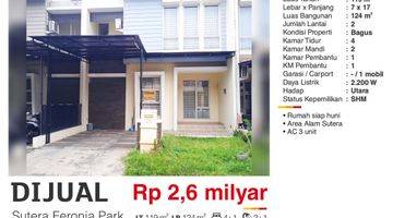 Gambar 2 Dijual Rumah 2 Lantai Sutera Feronia Park Alam Sutera Tangerang Selatan Bagus Siap Huni SHM Semi Furnished 