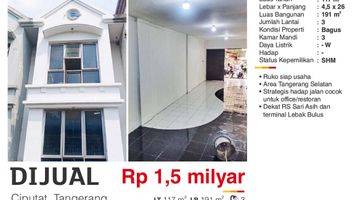 Gambar 1 Dijual Murah Ruko 3 Lantai Ciputat Tangerang Selatan Bagus Siap Pakai SHM , Strategis Hadap Jalan 