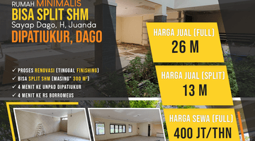 Gambar 1 Rumah Minimalis Split SHM 300 M2 Butuh Renovasi Sayap Dago, Bandung