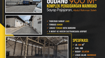 Gambar 1 Gudang 900 M Komplek Pergudangan Mainroad Satap Pajajaran, Bandung