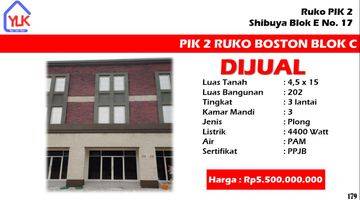 Gambar 1 DIJUAL Ruko Baru 4,5×15 di Boston Blok C