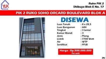 Gambar 1 DISEWA Ruko di Soho Orchard Boulevard  uk. 8×28,5