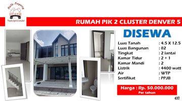 Gambar 1 DISEWA RUMAH 2 LANTAI di PIK2 Cluster Denver 5, Jakarta Utara