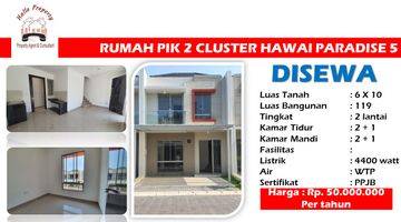 Gambar 1 DISEWA RUMAH 2 LANTAI BARU Unfurnished di PIK 2 Cluster HAWAI Paradise 5, Jakarta Utara