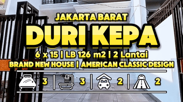 Gambar 1 Rumah Design American Classic Lebar 6 di Duri Kepa, Jakarta Barat. Siap Huni, Lokasi Strategis di Pusat Kuliner