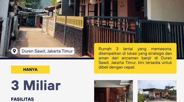 Gambar 1 Rumah 3 Lantai Bagus Furnished SHM di Jakarta Timur