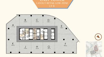 Gambar 1 Kantor Office Menara Syariah 126,5 M2 Bare Brand New City View