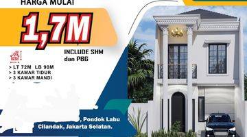 Gambar 1 Rumah Ragunan Jakarta 2 Lantai 1,7 M New Cluster  Termurah ,lt 72 Shm