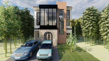 Gambar 2 Rumah Industrial 3 Lantai Baru Mezzanine Roof Top Balcony Bsd