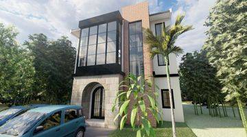 Gambar 4 Rumah Industrial 3 Lantai Baru Mezzanine Roof Top Balcony Bsd