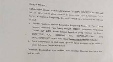 Gambar 5 Dijual Cepat Lahan Industri Pinggir Jalan Raya Pasar Kemis Dekat Ikad Atau Gajah Tunggal