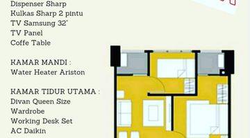 Gambar 1 Apartemen Mtown 2 Kamar Tidur Full Furnished Lengkap