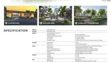 Gambar 5  Cluster Elaia Origin 1lantai Tanah Besar Investasi Palinguntung 