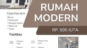 Gambar 4 Hunian Mewah 1 Lantai, 3 Jt All In Langsung Akad 