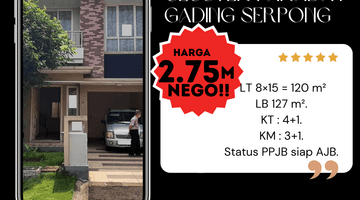 Gambar 1 Rumah 2 Lantai Bagus Unfurnished di Cluster Faraday Gading Serpong, Tangerang